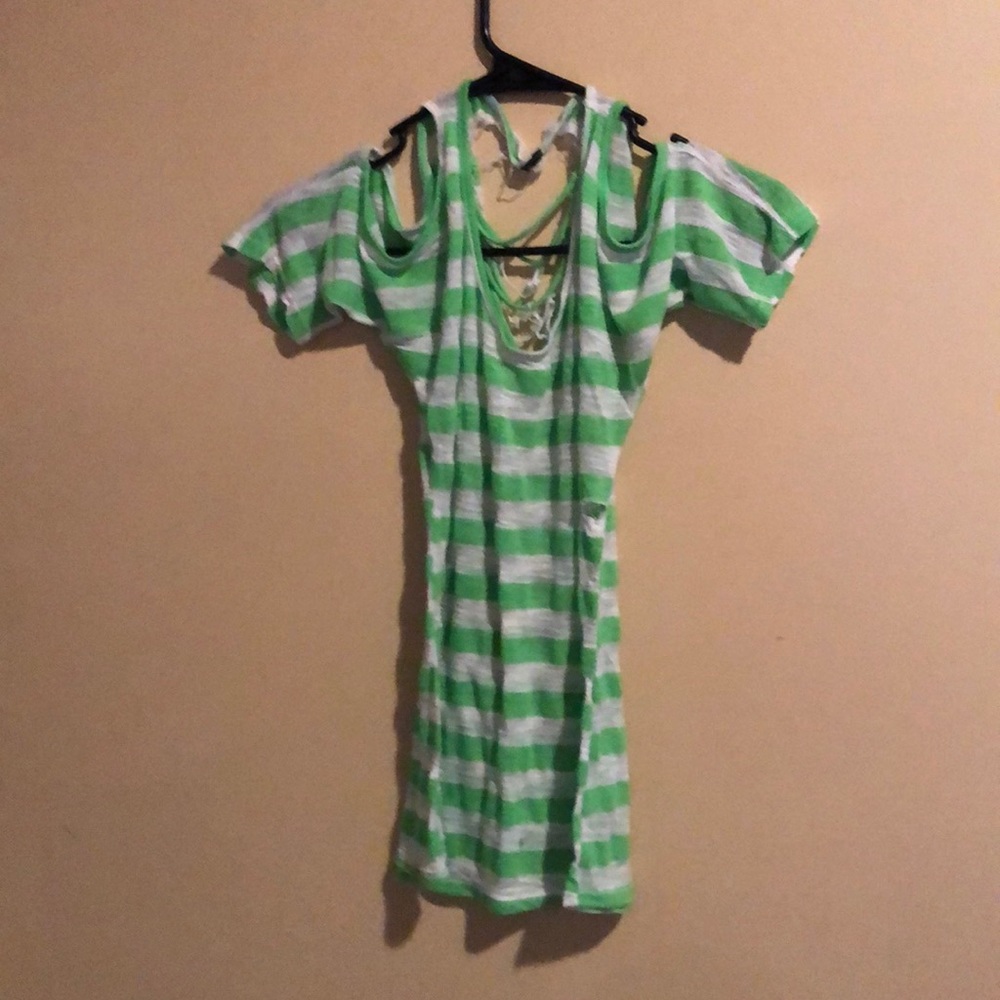 Unknown brand, green & white, M in womens